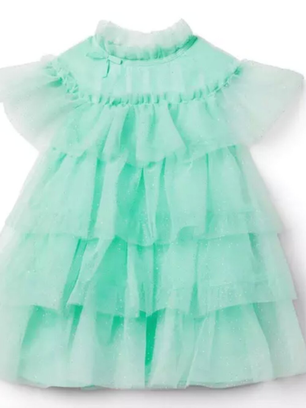 Disney x Janie and Jack Tiana Glitter Tulle Dress Girls Size 6 Mint Party - Picture 9 of 9